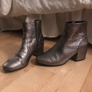 Pewter Metallic Kristina Steve Madden Ankle Boots
